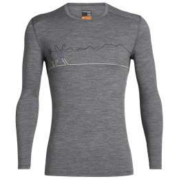 Tricou bărbați Icebreaker Mens 200 Oasis LS Crewe Single Line Ski gri
