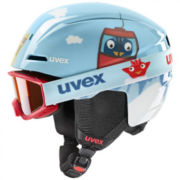 Set căști Uvex Viti set 2023 albastru deschis light blue birdy
