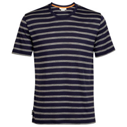 Tricou bărbați Icebreaker Drayden SS Tee Stripe albastru închis