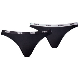 Chiloți femei Puma Bikini 2P Pack negru Black