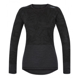 Tricou funcțional femei Husky Merino 100 Dl. Rukáv L negru