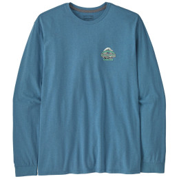 Tricou bărbați Patagonia Long-Sleeved Great Waves Responsibili-Tee albastru Shore Blue