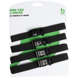 Curea Bo-Camp Bike Ties 18 mm set 4 pcs negru Black