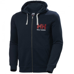 Hanorac bărbați Helly Hansen HH Logo Full Zip Hoodie albastru închis Navy