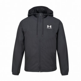 Geacă bărbați Under Armour Rival Wvn Windbreaker negru Black/Black/White