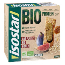 Baton energizant Isostar BIO proteinové tyčinky fíky/med 3x30g