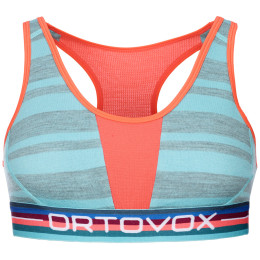Bustieră Ortovox 185 Rock'N'Wool Sport Top albastru deschis