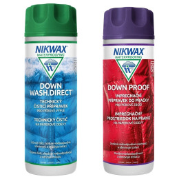 Impregnant Nikwax Down wash direct + Down Proof 2x 300ml