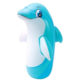 Manechin gonflabil Intex
			3-D Bop Bags 44669NP albastru delfín
