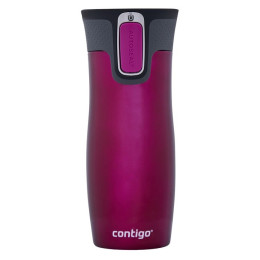 Cană termică Contigo West Loop 470ml roz/negru raspberry