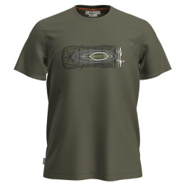 Tricou bărbați Icebreaker M Mer Central Classic SS Tee Wireframe verde