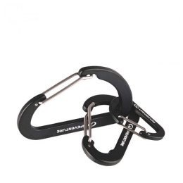 Carabină Lifeventure Karabiners (3 Pack) negru