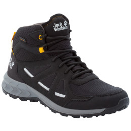 Încălțăminte turistică bărbați Jack Wolfskin Woodland 2 Texapore Mid M negru/galben