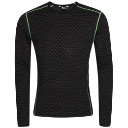 Tricou funcțional bărbați Zulu Merino 240 Long negru/verde Black/Green