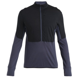 Hanorac funcțional bărbați Icebreaker Men Merino 200 Realfleece™ Descender LS Half Zip negru Black/Graphite/Cb