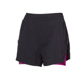 Pantaloni scurți femei Progress Carrera Shorts 2în1 negru/roz