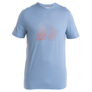 Tricou bărbați Icebreaker Men Merino 150 Tech Lite III SS Tee Van Camp albastru deschis