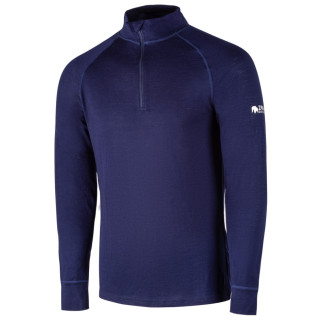 Tricou bărbați Zulu Merino 160 Zip Long albastru