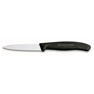 Cuțit pentru legume Victorinox ondulat 8 cm negru černá