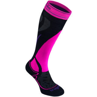 Șosete Bridgedale Ski MW MP Over Calf negru/roz black/fluro pink 077