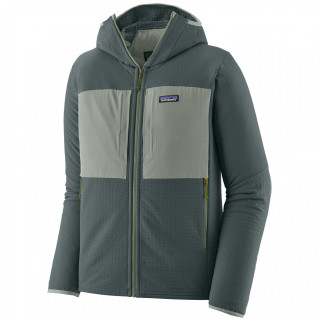 Geacă softshell bărbați Patagonia R2 TechFace Hoody verde