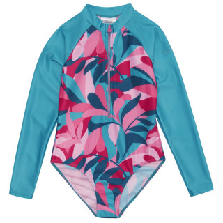 Costum de baie copii Regatta Kids L/S SwimSuit albastru Tahoe Blue/Tahoe Blue Tropical Leaf