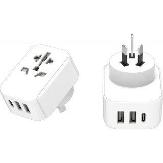 Adaptér Lifeveture World to AUS/China Travel Adaptor with USB (& USB C)