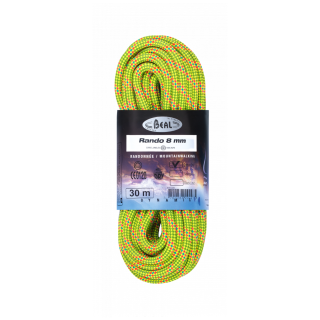 Coardă de alpinism Beal Rando GD 8 mm (48 m) galben Yellow