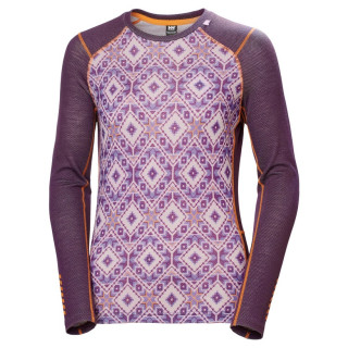 Tricou funcțional femei Helly Hansen W Lifa Merino Midw Gra Crew violet