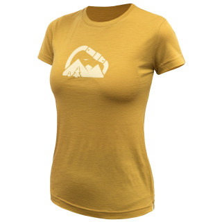 Tricou funcțional femei Sensor Merino Air Summit galben