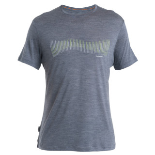 Tricou funcțional bărbați Icebreaker Men Merino 125 Cool-Lite™ Sphere III SS Tee Terrain Lines gri