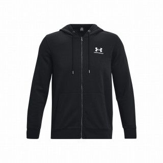 Hanorac bărbați Under Armour Essential Fleece FZ Hood negru