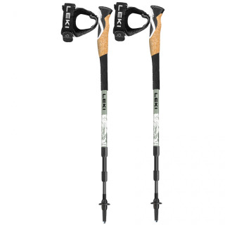 Bețe Trail Running Leki Cross Hike Carbon 100-135 cm alb/negru