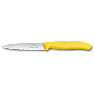 Cuțit pentru legume Victorinox ondulat 10 cm galben