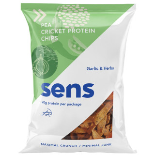 Chips Sens cu proteine de greier - Usturoi & Ierburi (80g)