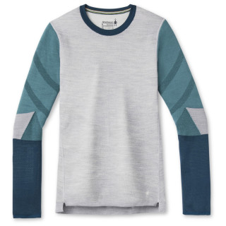 Tricou funcțional femei Smartwool W Intraknit Merino 200 Colorblock Crew gri/verde