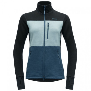 Hanorac funcțional de damă Devold Thermo Wool Jkt Wmn negru/albastru