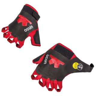 Mănuși Via Ferrata Ocún CRACK GLOVES PRO negru/roșu