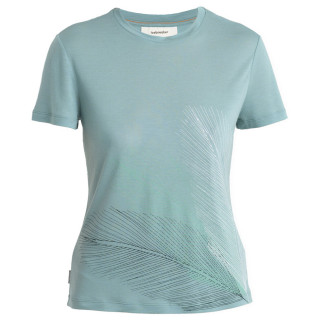 Tricou funcțional femei Icebreaker Women Merino Core SS Tee Plume albastru deschis