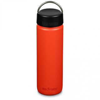 Sticlă oțel Klean Kanteen Wide w/Wide Loop Cap - brushed stainless 800 ml cărămiziu