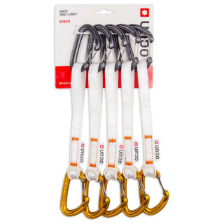 Set bulce echipate Ocún Kestrel Qd Bio-Dyn-Ring 15 Mm 20 Cm 5-Pack portocaliu/