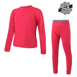 Lenjerie funcțională copii Sensor Merino Air Set triko+spodky roz Magenta