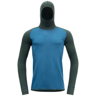 Tricou funcțional bărbați Devold Kvitegga Merino 230 Hoodie Man albastru WOODS/BLUE