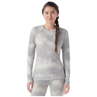 Tricou funcțional femei Smartwool W Classic Thermal Merino BL Crew Boxed gri/alb light gray foggy pines