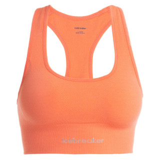 Bustieră Icebreaker Women Merino Seamless Active Bra portocaliu/