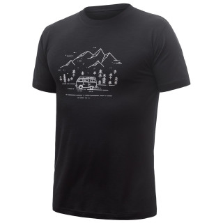 Tricou funcțional bărbați Sensor Merino Active Pt Van Life negru