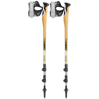 Bețe Trail Running Leki Cross Trail TA 100-135 cm alb/negru