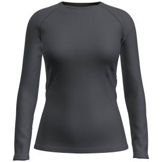 Tricou funcțional femei Icebreaker W Mer 260 Zoneknit Seamless LS Crewe negru Graphite