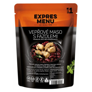 Expres menu Carne de poorc cu fasole 300gr