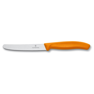 Cuțit pentru tomate Victorinox cu un mâner rotunjit portocaliu